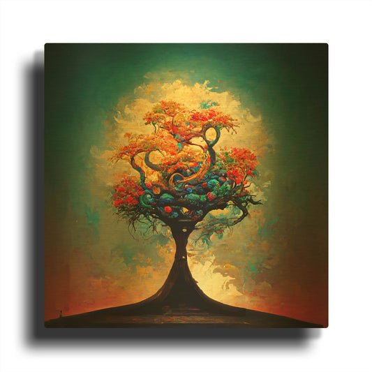 'Tree Of Life 7' By Ray Heere Gold Metal Wall Art