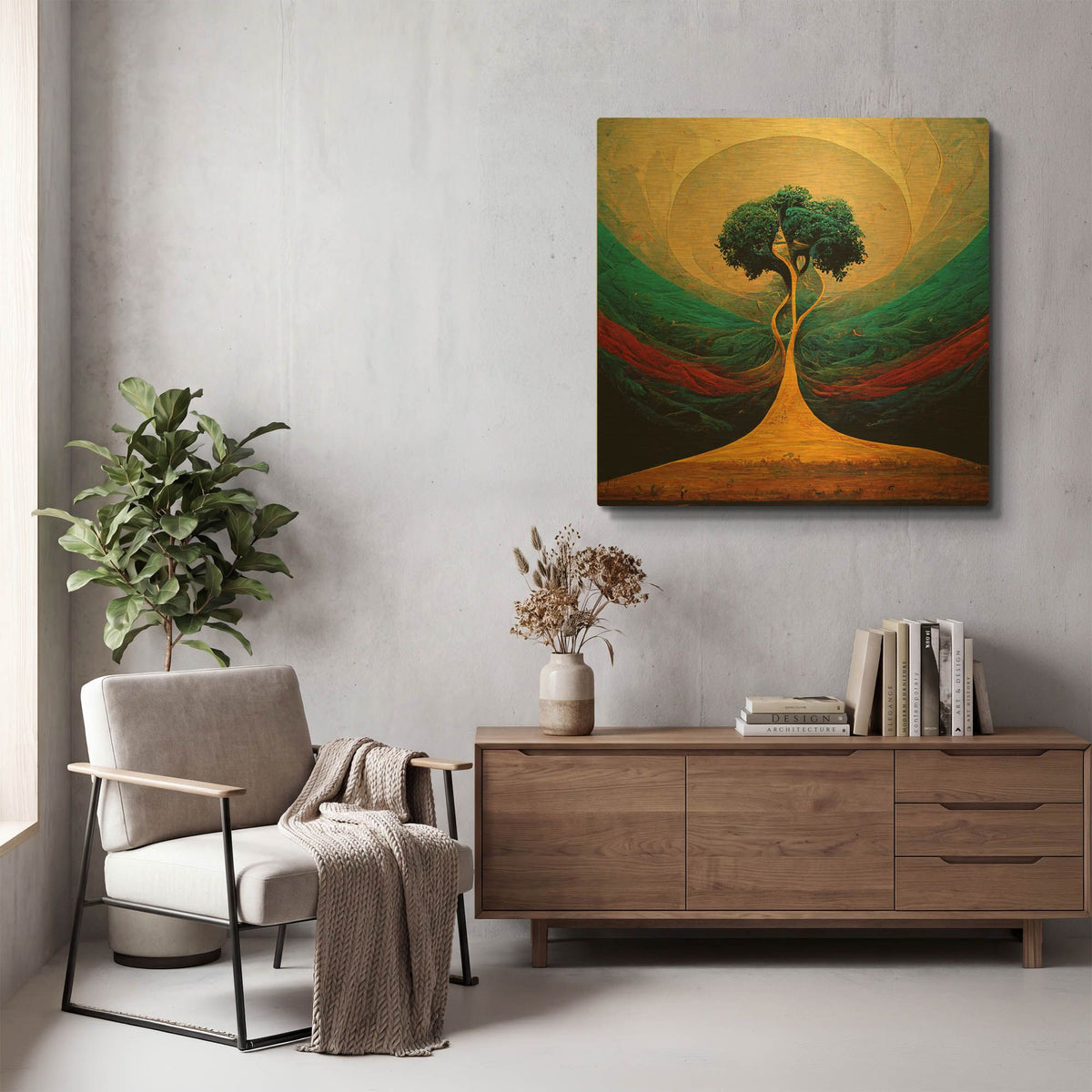 'Tree Of Life 14' By Ray Heere Gold Metal Wall Art