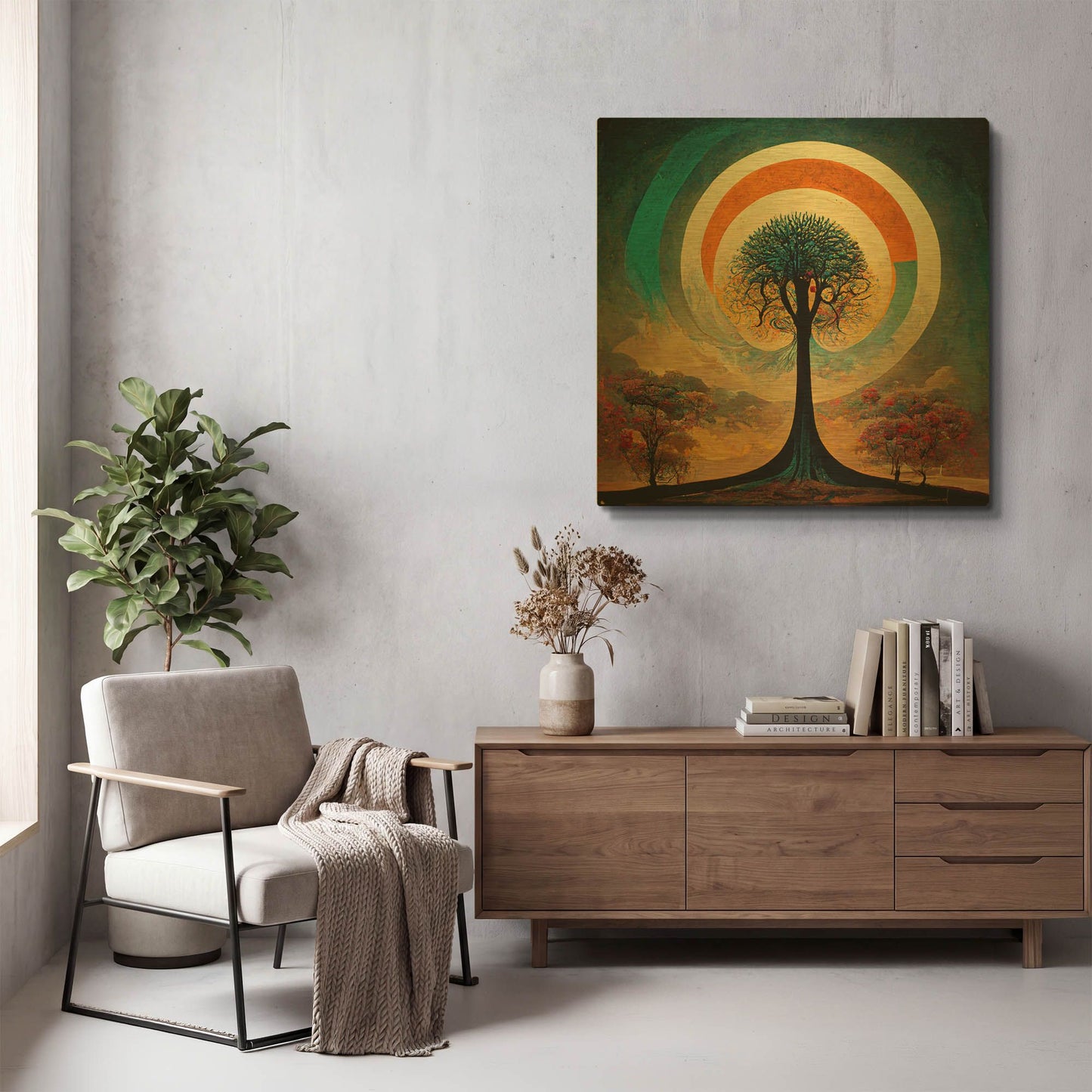 'Tree Of Life 15' By Ray Heere Gold Metal Wall Art