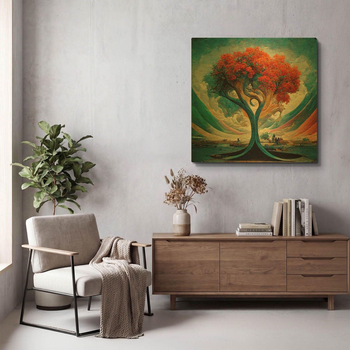 'Tree Of Life 18' By Ray Heere Gold Metal Wall Art