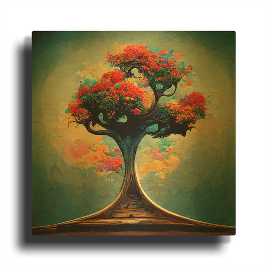'Tree Of Life 23' By Ray Heere Gold Metal Wall Art