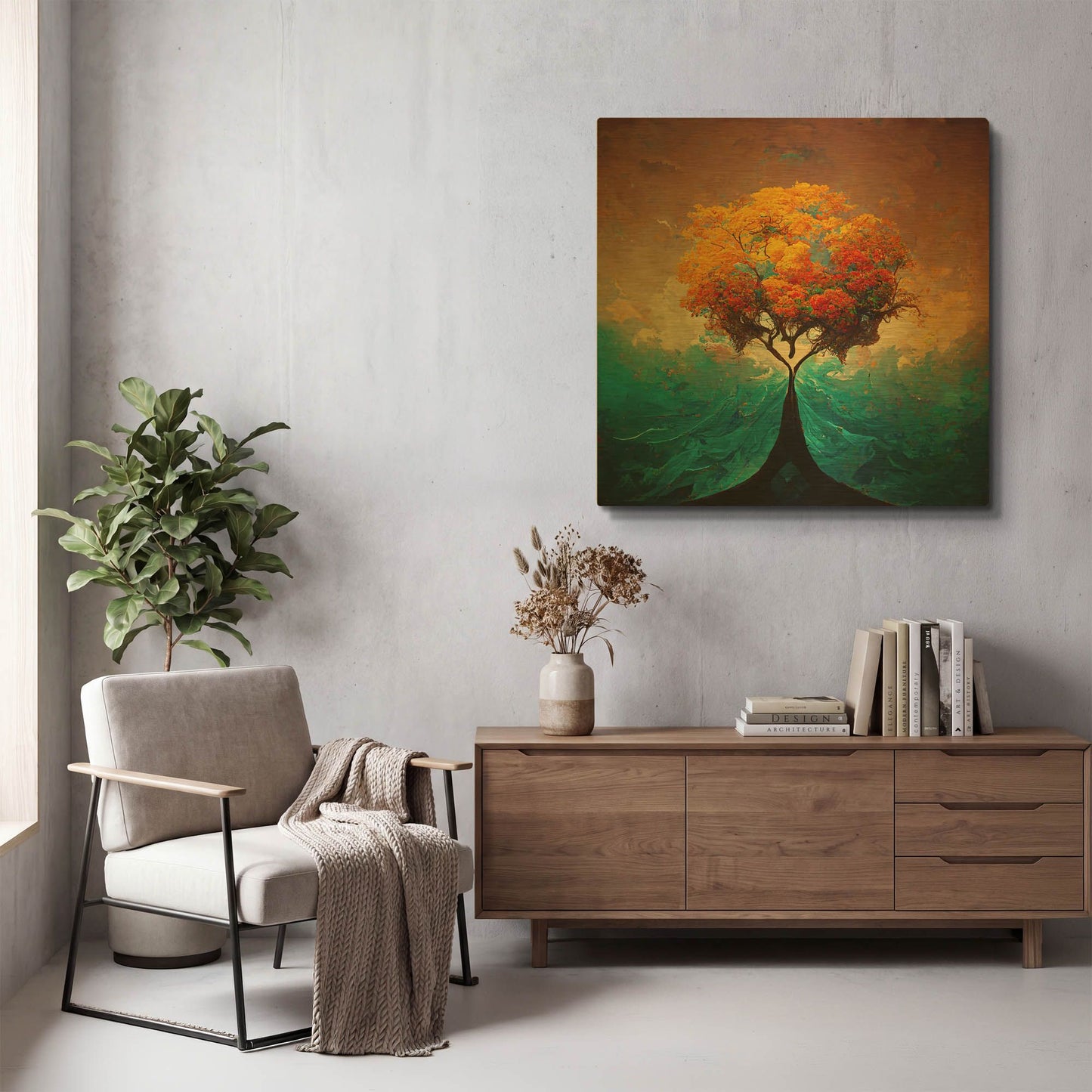 'Tree Of Life 25' By Ray Heere Gold Metal Wall Art