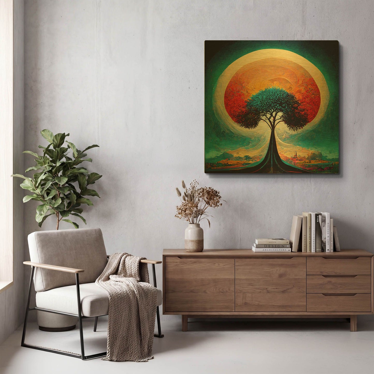 'Tree Of Life 29' By Ray Heere Gold Metal Wall Art
