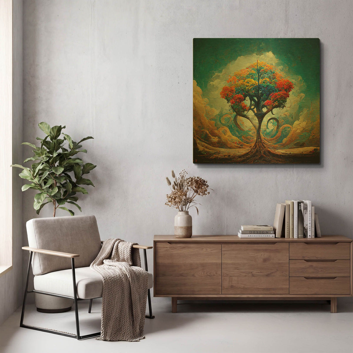 'Tree Of Life 30' By Ray Heere Gold Metal Wall Art