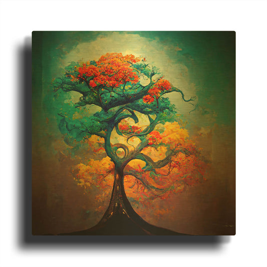 'Tree Of Life 33' By Ray Heere Gold Metal Wall Art
