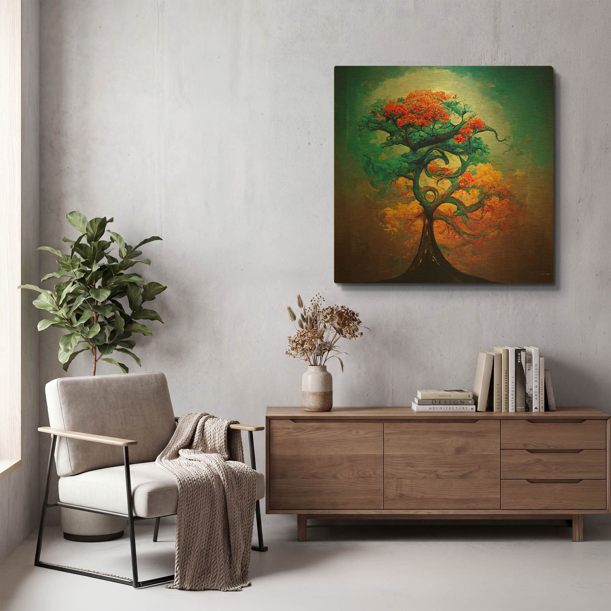 'Tree Of Life 33' By Ray Heere Gold Metal Wall Art