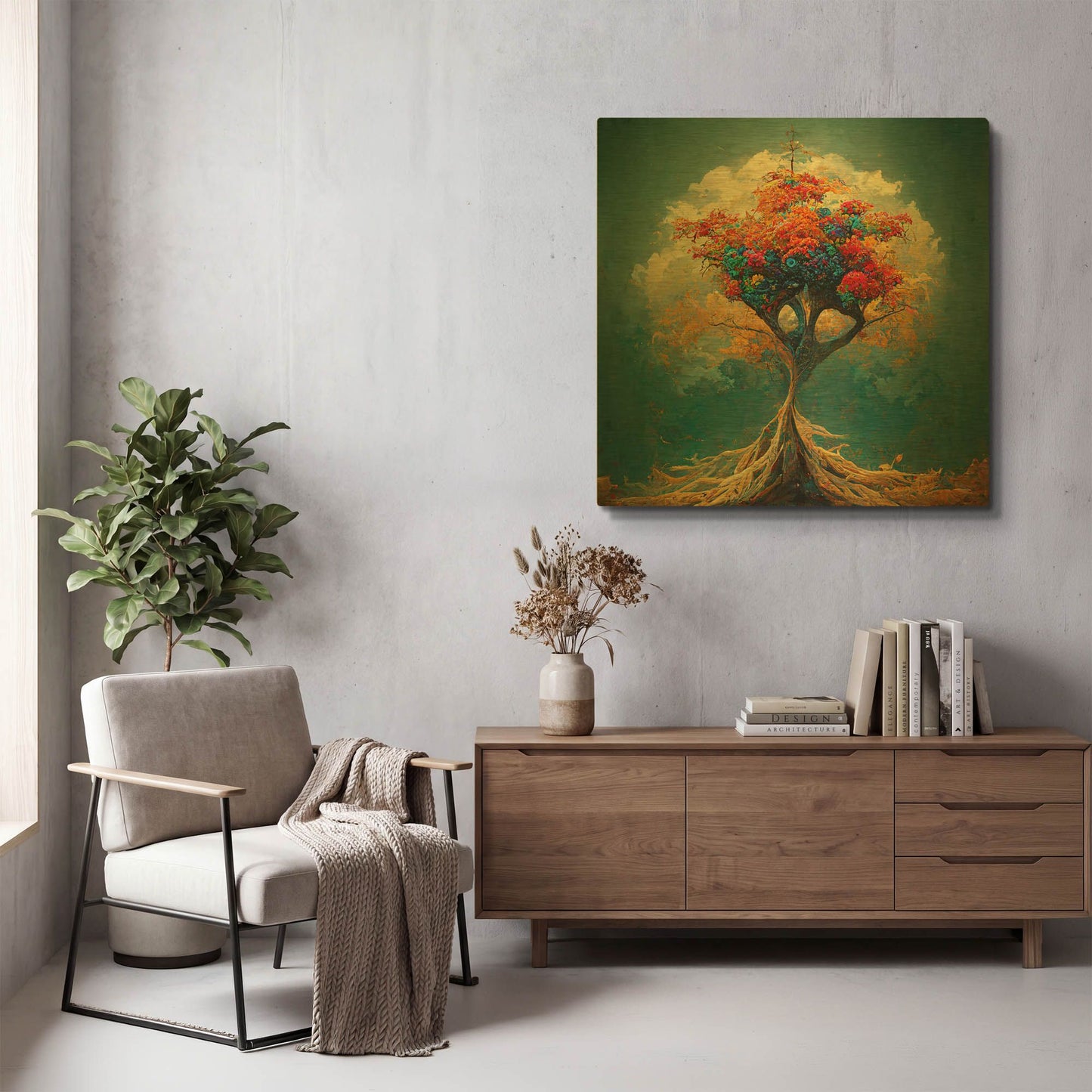 'Tree Of Life 35' By Ray Heere Gold Metal Wall Art