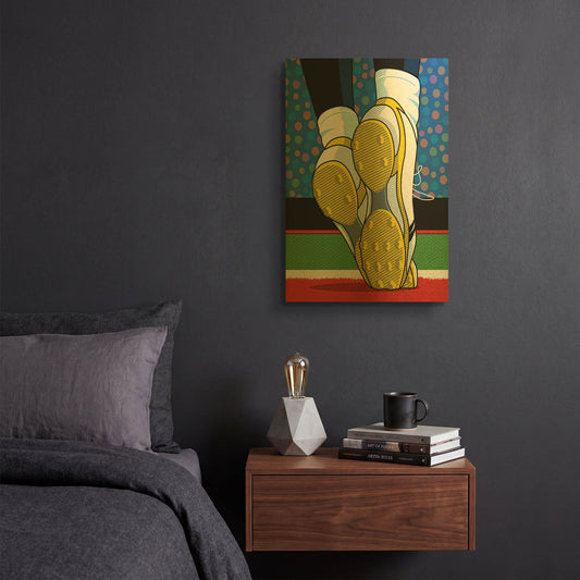 'Santonio Holmes Super Bowl Catch' By Ron Magnes Gold Metal Wall Art