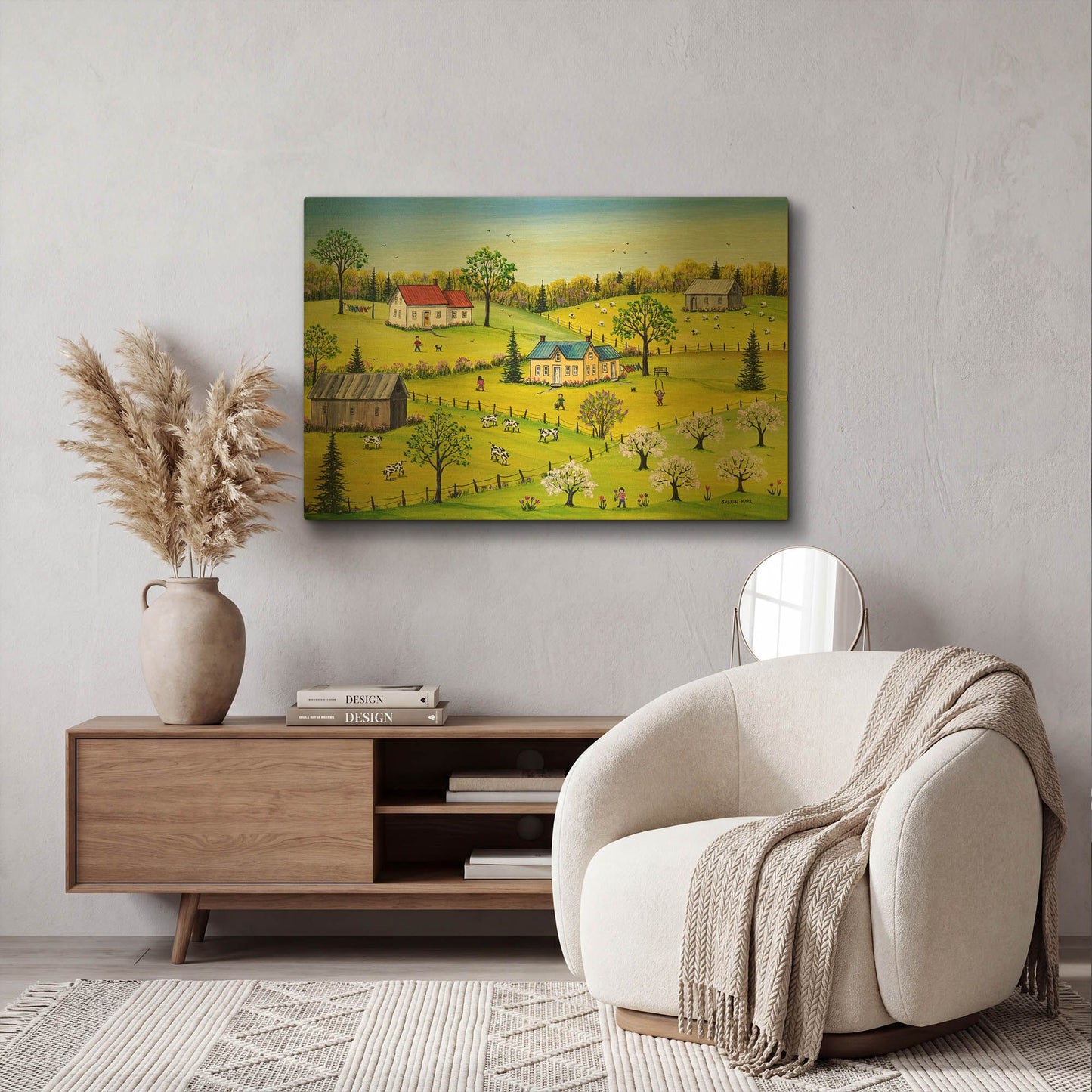 'Apple Blossom Time' By Sharon Mark Gold Metal Wall Art