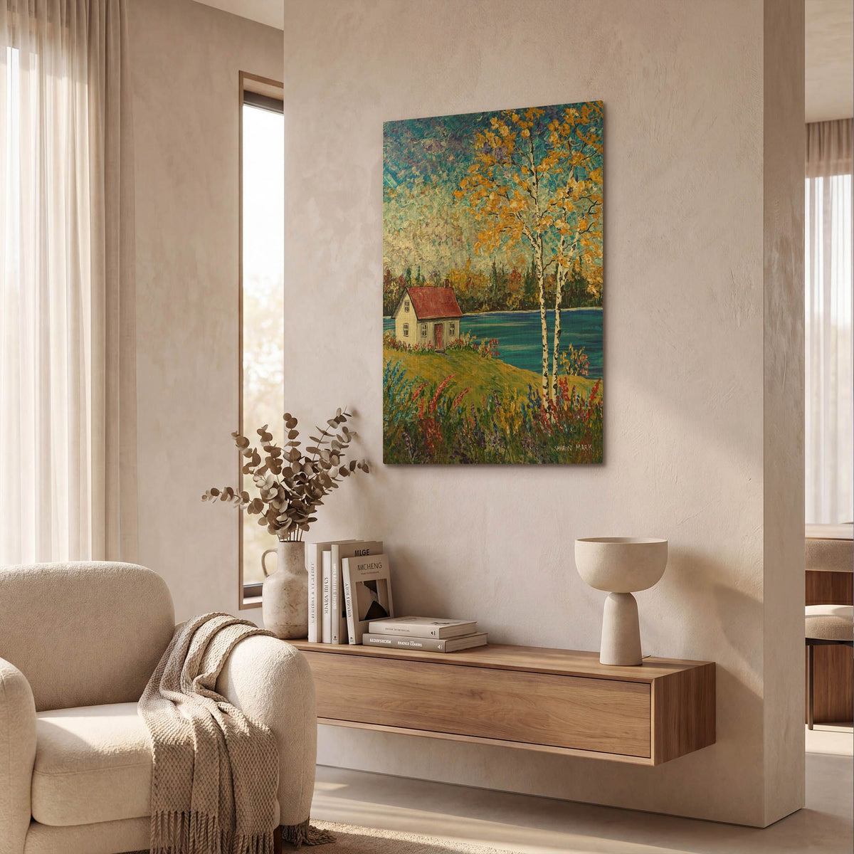 'Dark Water' By Sharon Mark Gold Metal Wall Art