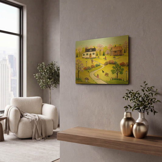 'Flower Garden' By Sharon Mark Gold Metal Wall Art