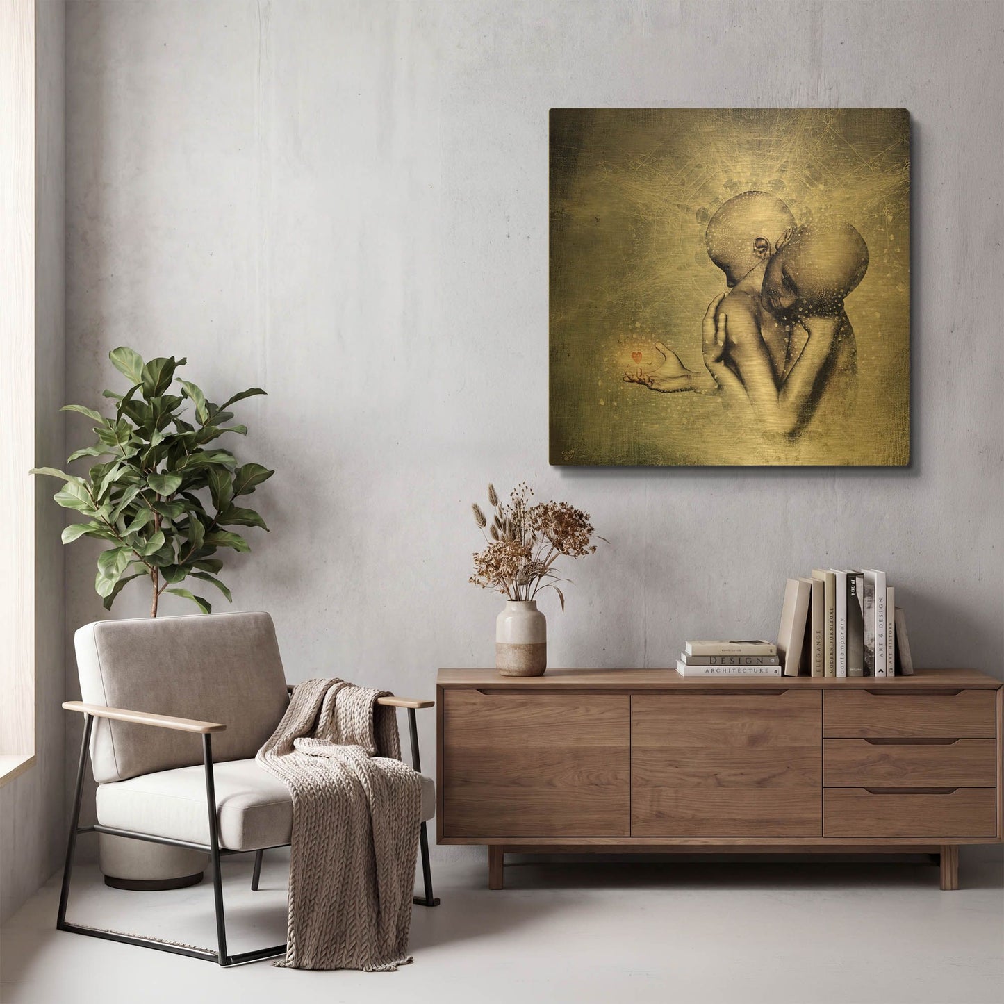 'Souvenirs We Never Lose' By Cameron Gray Gold Metal Wall Art