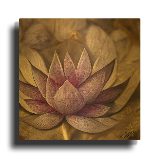 'Flowers of Life' By Tanya Mavric Gold Metal Wall Art