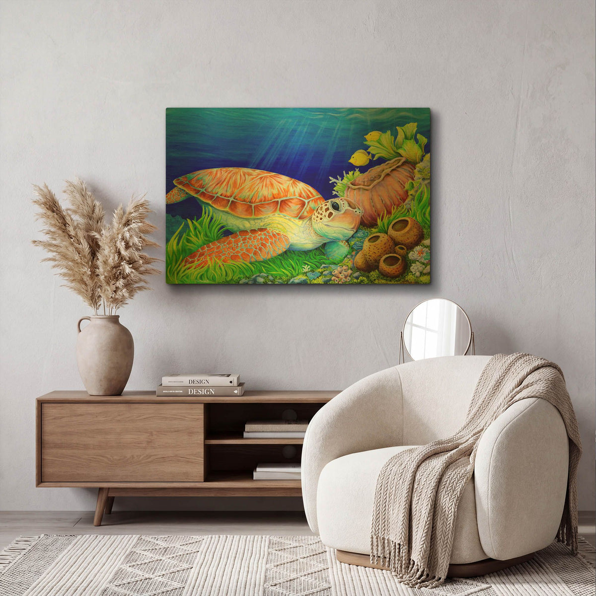 'Escape to Molokini' By Tim Marsh Gold Metal Wall Art