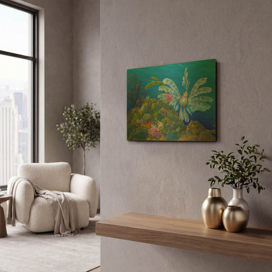 'Sudden Enounter' By Tim Marsh Gold Metal Wall Art