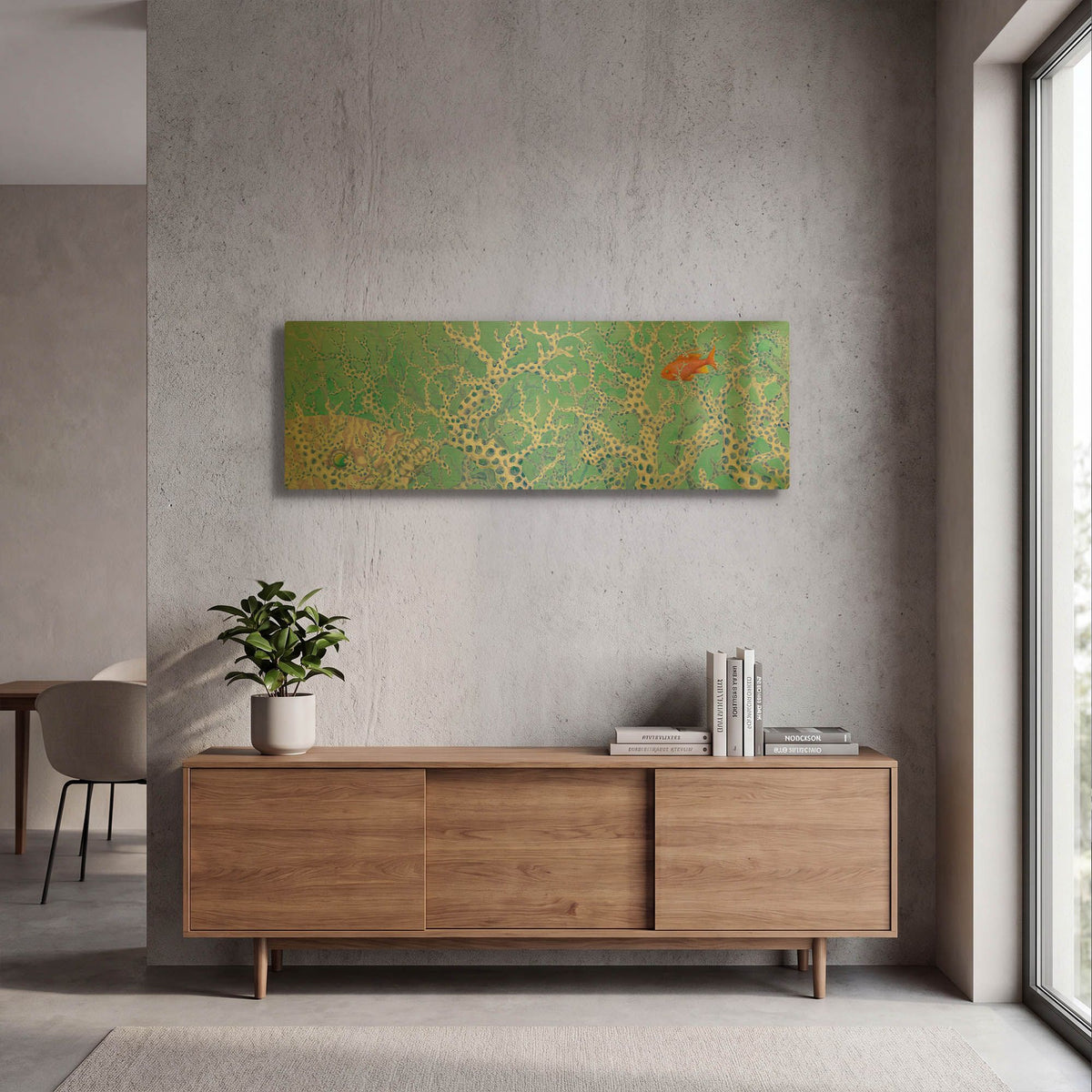 'Coralation' By Tim Marsh Gold Metal Wall Art