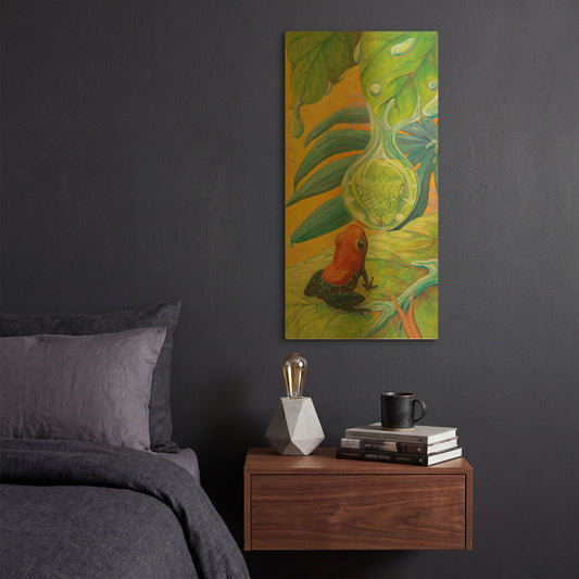 'Red Poison' By Tim Marsh Gold Metal Wall Art