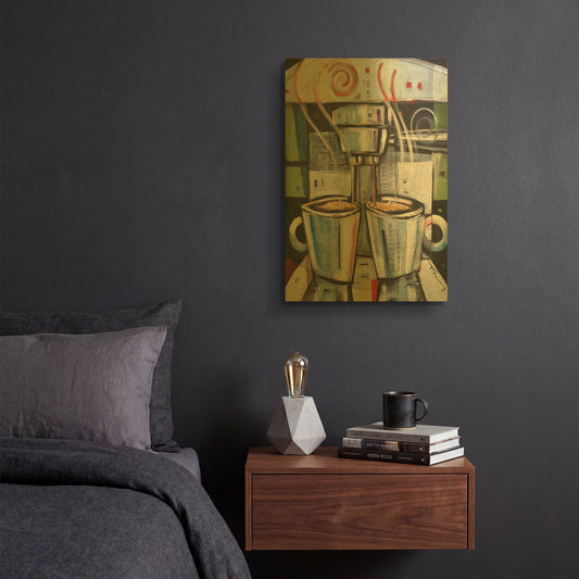 'Barista' By Tim Nyberg Gold Metal Wall Art