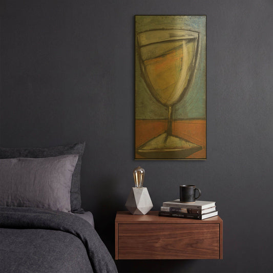 'Glass Of White' By Tim Nyberg Gold Metal Wall Art