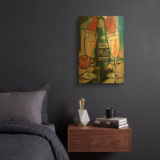 'Celebrate Bubbly' By Tim Nyberg Gold Metal Wall Art
