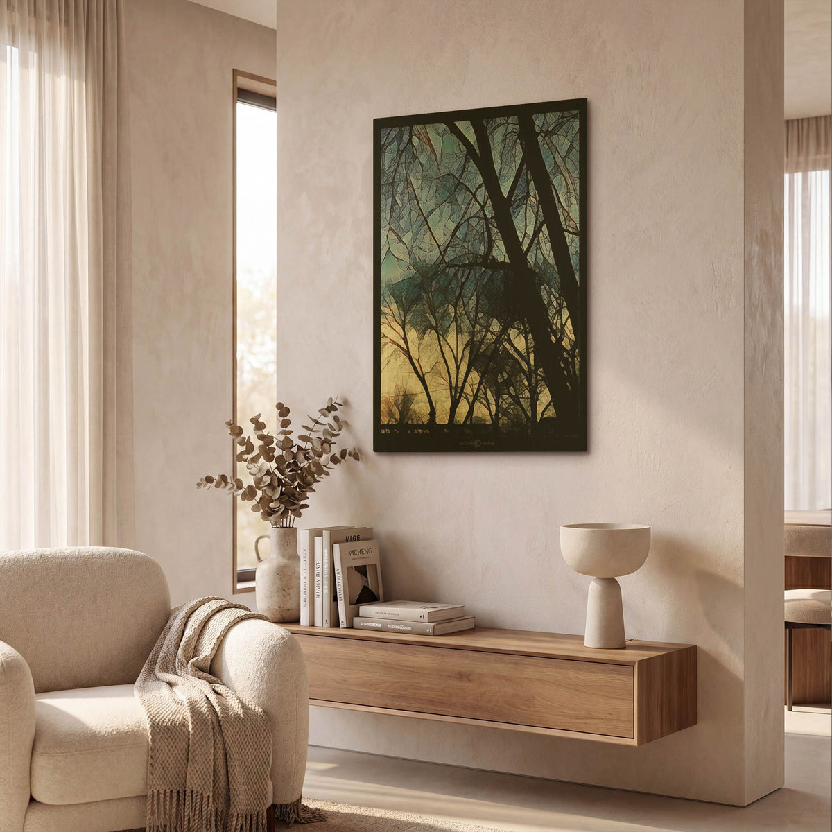 'City Sunrise 1' By Tim Nyberg Gold Metal Wall Art