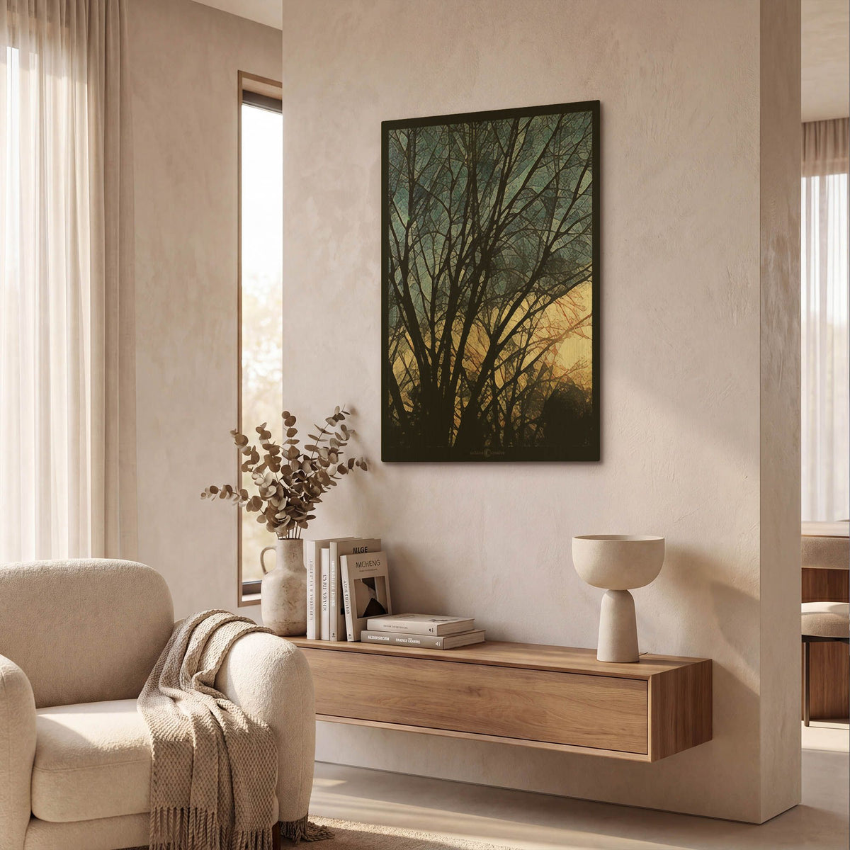 'City Sunrise 2' By Tim Nyberg Gold Metal Wall Art