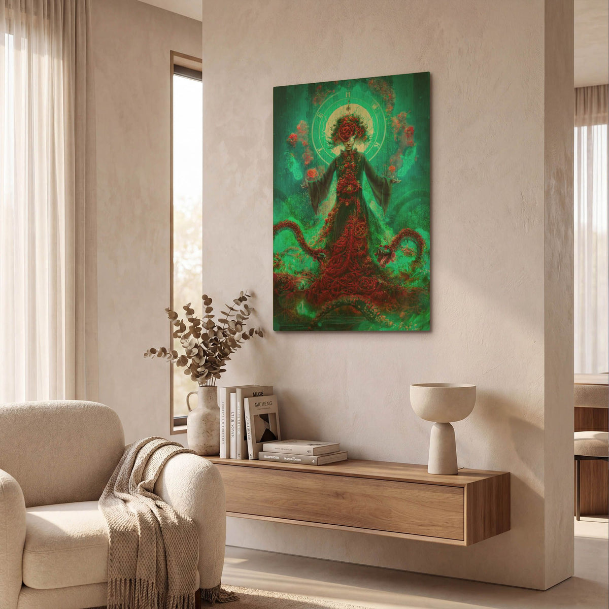 'Hecate' By Mario Sanchez Nevado Gold Metal Wall Art
