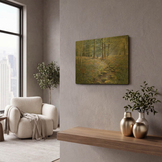 'Bluebell Wood' By Bill Makinson Gold Metal Wall Art