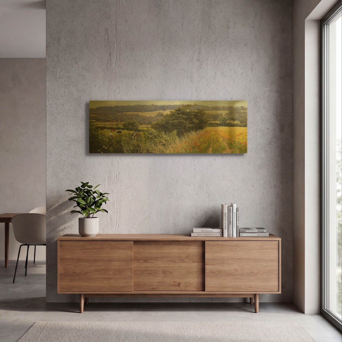 'Poppies' By Bill Makinson Gold Metal Wall Art
