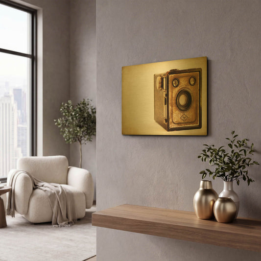 'Agfa Shur-Shot' By Jessica Rogers Gold Metal Wall Art