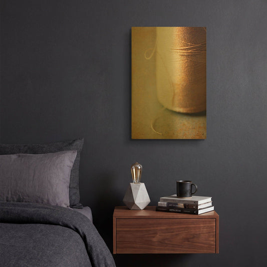 'By A Thread' By Jessica Rogers Gold Metal Wall Art