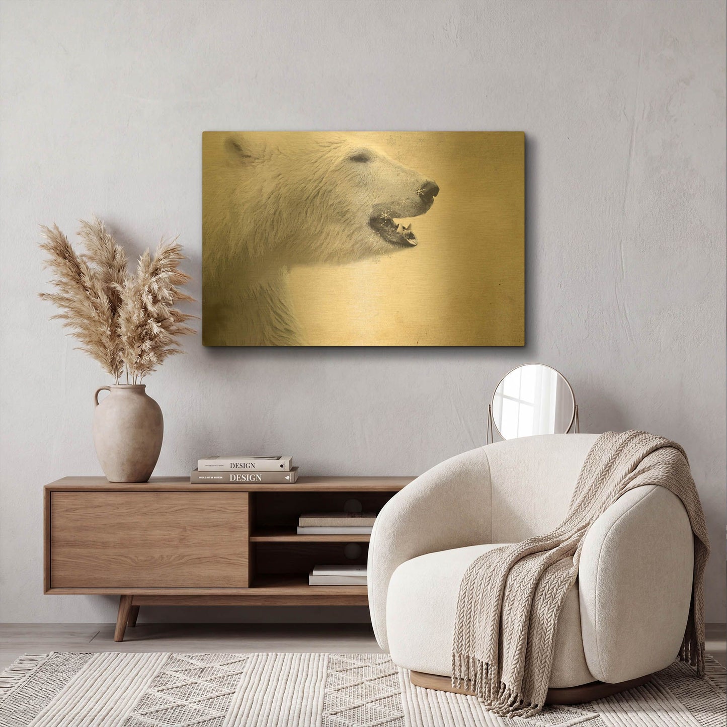 'Polar' By Karen Smith Gold Metal Wall Art