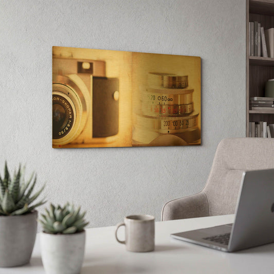 'Diptych Voigtlander' By Jessica Rogers Gold Metal Wall Art
