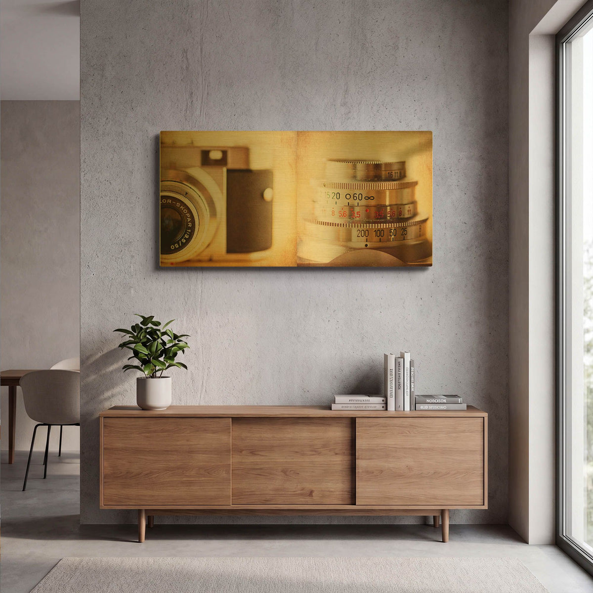 'Diptych Voigtlander' By Jessica Rogers Gold Metal Wall Art