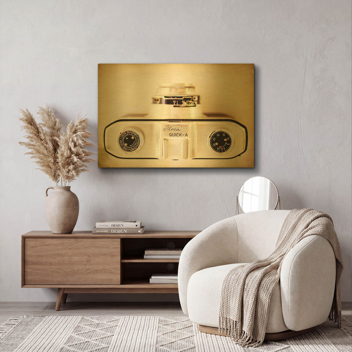 'Iloca Quick' By Jessica Rogers Gold Metal Wall Art