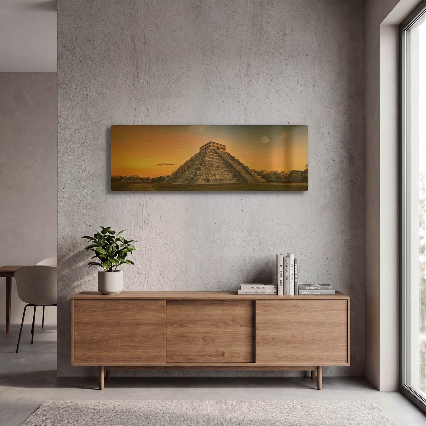 'Chichen Itza' By Jonathan Ross Gold Metal Wall Art