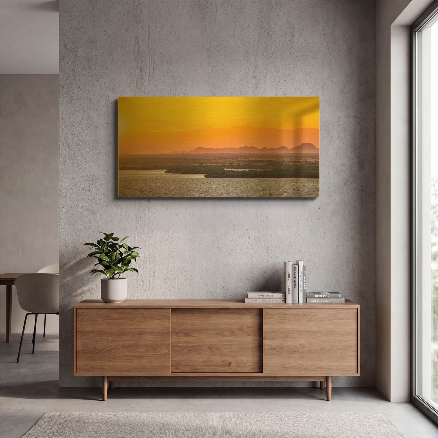'Islands In The Sunset' By Jonathan Ross Gold Metal Wall Art