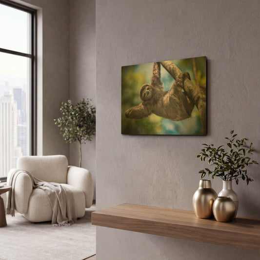'Just Hanging Around' By Jonathan Ross Gold Metal Wall Art
