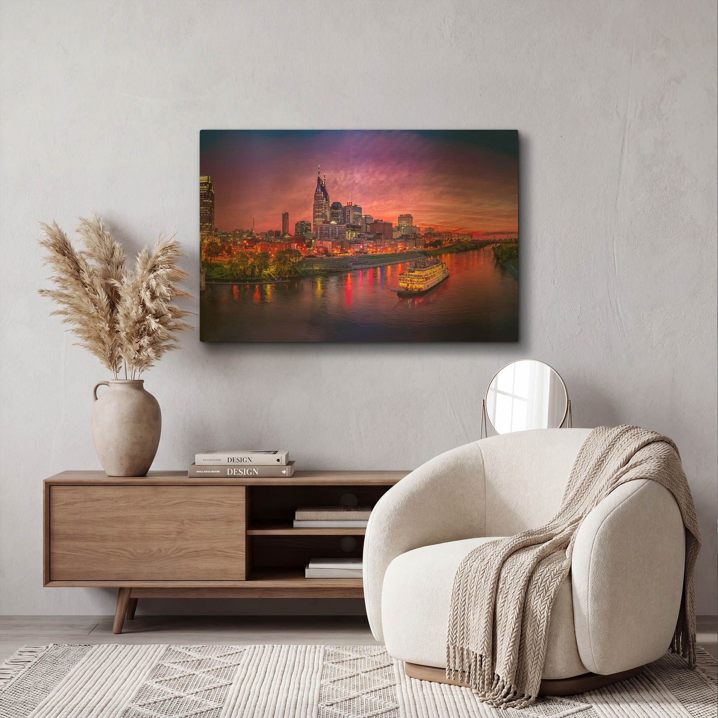 'Nashvile Glow' By Jonathan Ross Gold Metal Wall Art