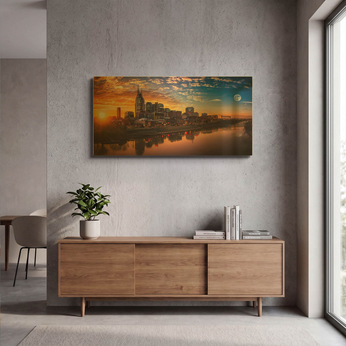 'Nashville Sunset' By Jonathan Ross Gold Metal Wall Art