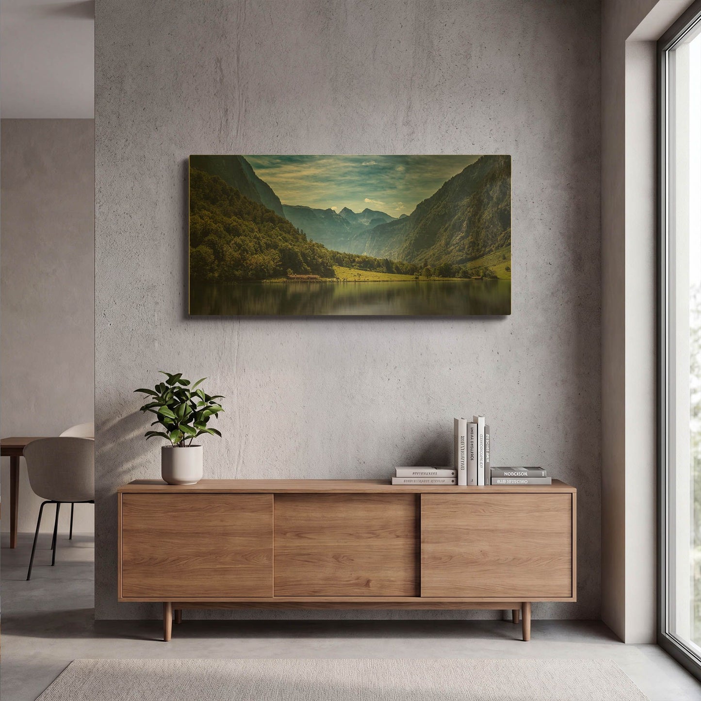 'Tranquil Alpine Lake' By Jonathan Ross Gold Metal Wall Art