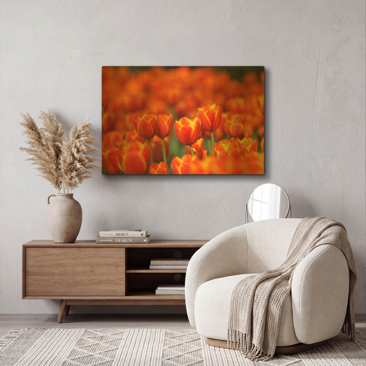 'Tulips Forever' By Jonathan Ross Gold Metal Wall Art