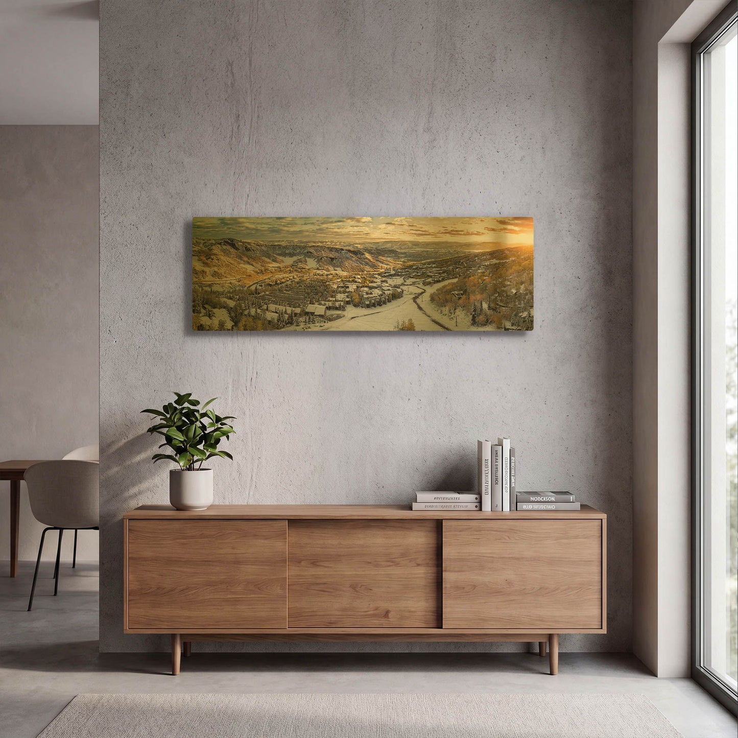'Snowmass Colorado' By Jonathan Ross Gold Metal Wall Art