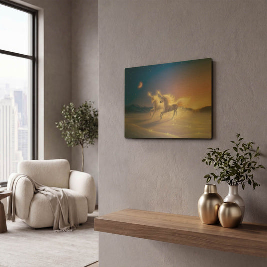 'Winter Wonderland' By Kirk Reinert Gold Metal Wall Art