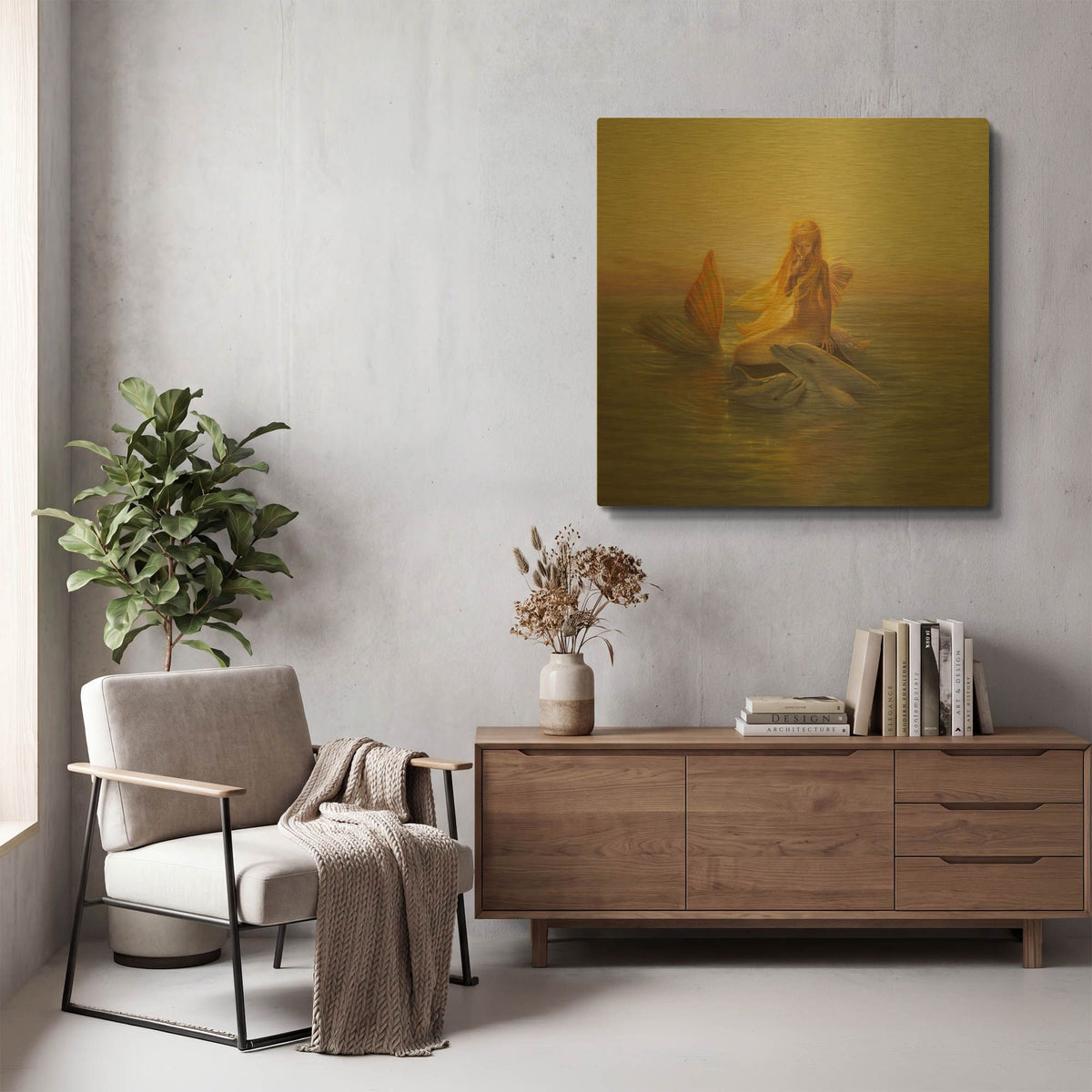 'One Love 2' By Kirk Reinert Gold Metal Wall Art