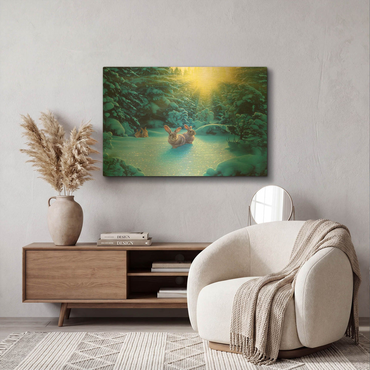 'Snowy Adventure' By Kirk Reinert Gold Metal Wall Art