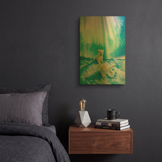 'Snow Day' By Kirk Reinert Gold Metal Wall Art