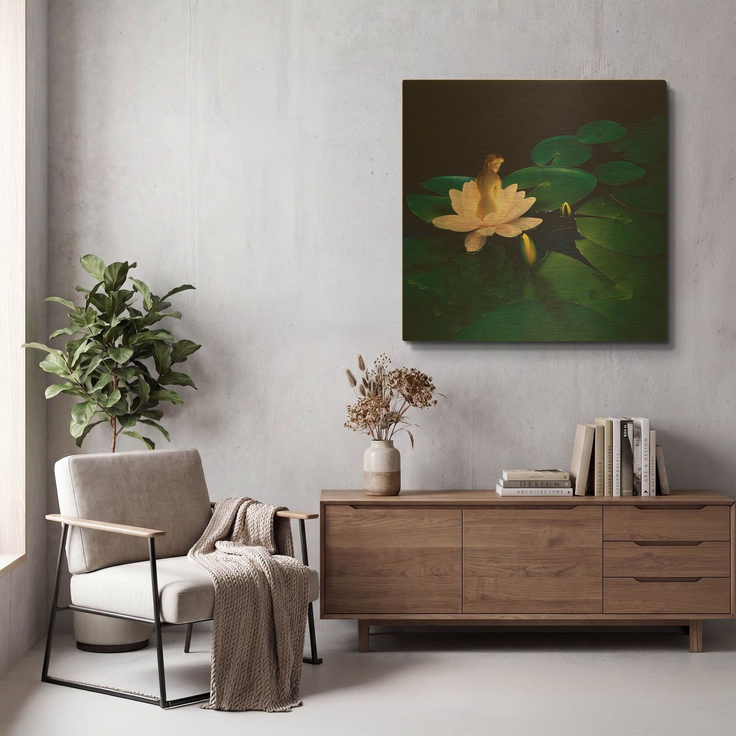 'Waterlilies' By Kirk Reinert Gold Metal Wall Art