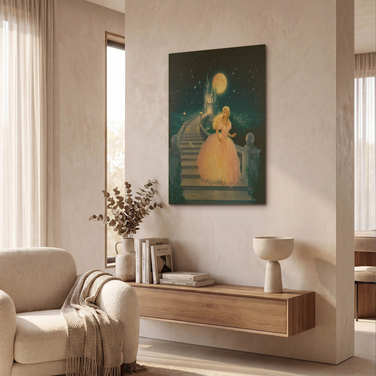 'Cinderella' By Kirk Reinert Gold Metal Wall Art