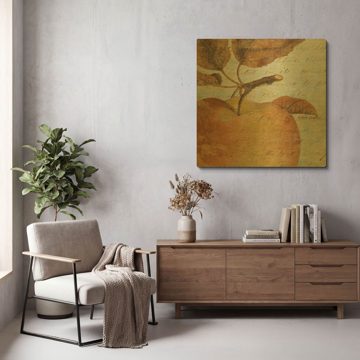 'Joli Fruit I' By NBL Studio Gold Metal Wall Art